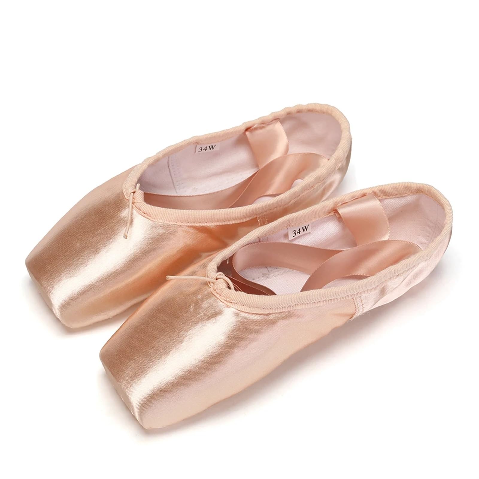 Ballettpantoffeln Ballettschuhe for Erwachsene, Mädchen, Ballett, Spitzenschuhe, professionell, mit Bändern, Schuhe der Serie Classic Woman Ballet Shoes(Black,35 (22cm))