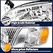 AUTOSAVER88 Headlight Assembly Compatible with 1998 1999 2000 Corolla+Front Signal Lights Chrome Housing Clear Lens Amber Reflector