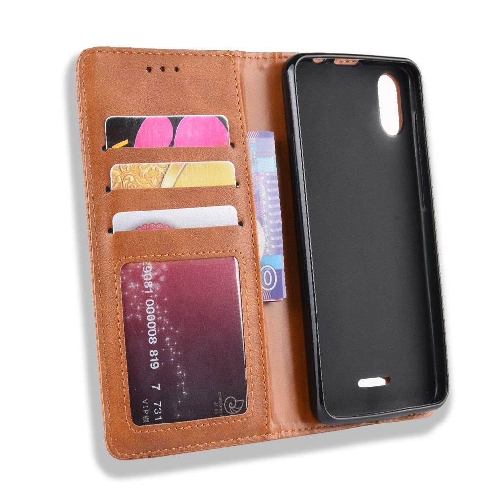 Manyip Custodia e Cover per WIKO Y60,Custodia a Portafoglio in Pelle con Supporto per WIKO Y60,Custodia Magnetica retrò per Telefono, Custodia con Slot per schede