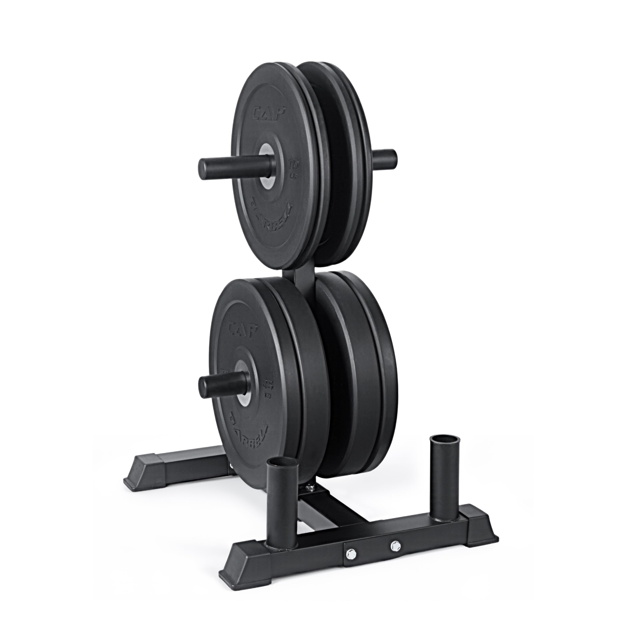 CAP 2-inch Olympic Bumper Plate Weight Set | 100-370 lbs | Multiple Colors | Storage Rack Optional