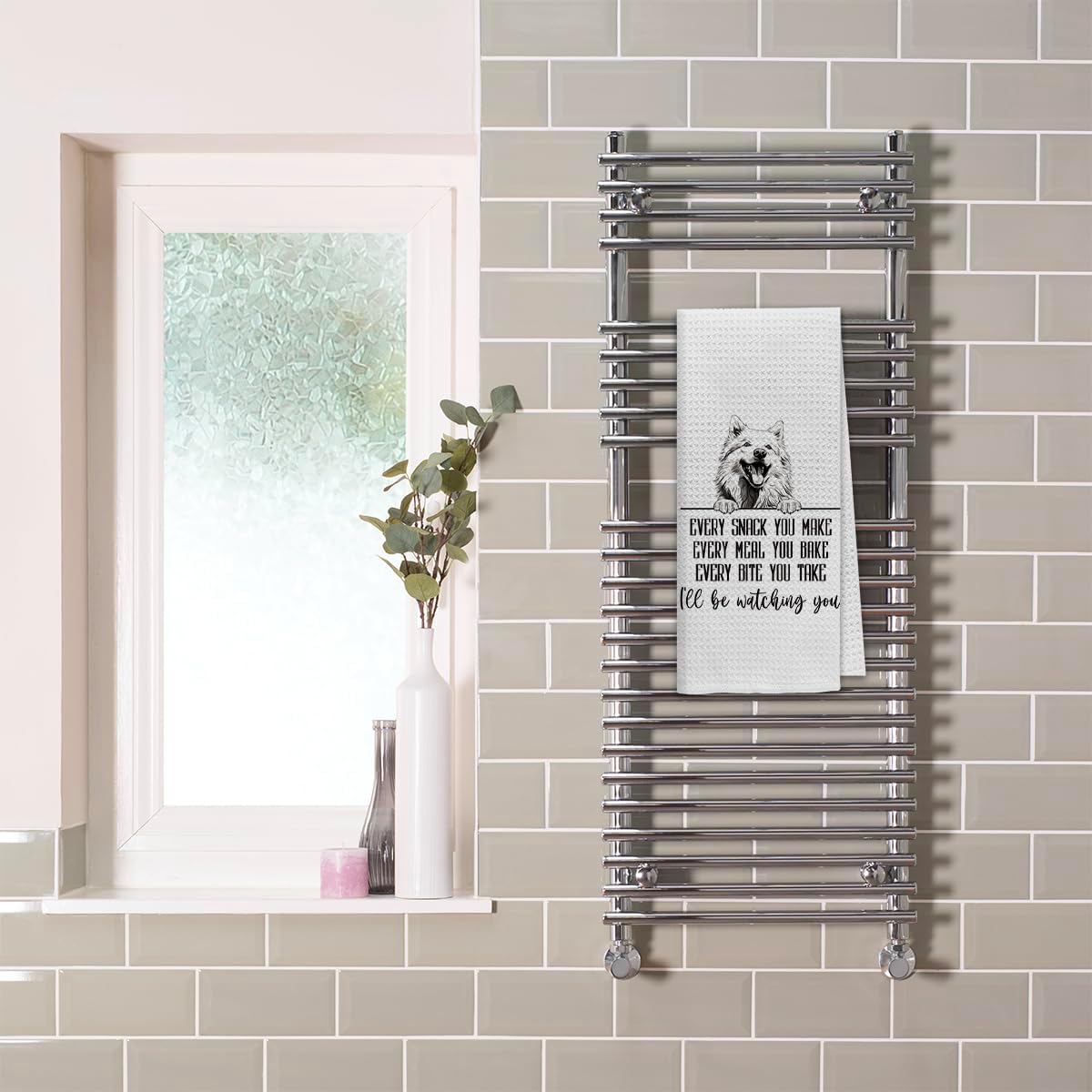 Dibor Samoyed Dog Kitchen Towels, Samoyed Gifts Dish Towels Dishcloth, Funny Dog Every Meal You Make Cloth Hand Towels Tea Towels for Bathroom Kitchen, Gifts for Dog Lovers, 16x24 Inches - Image 2