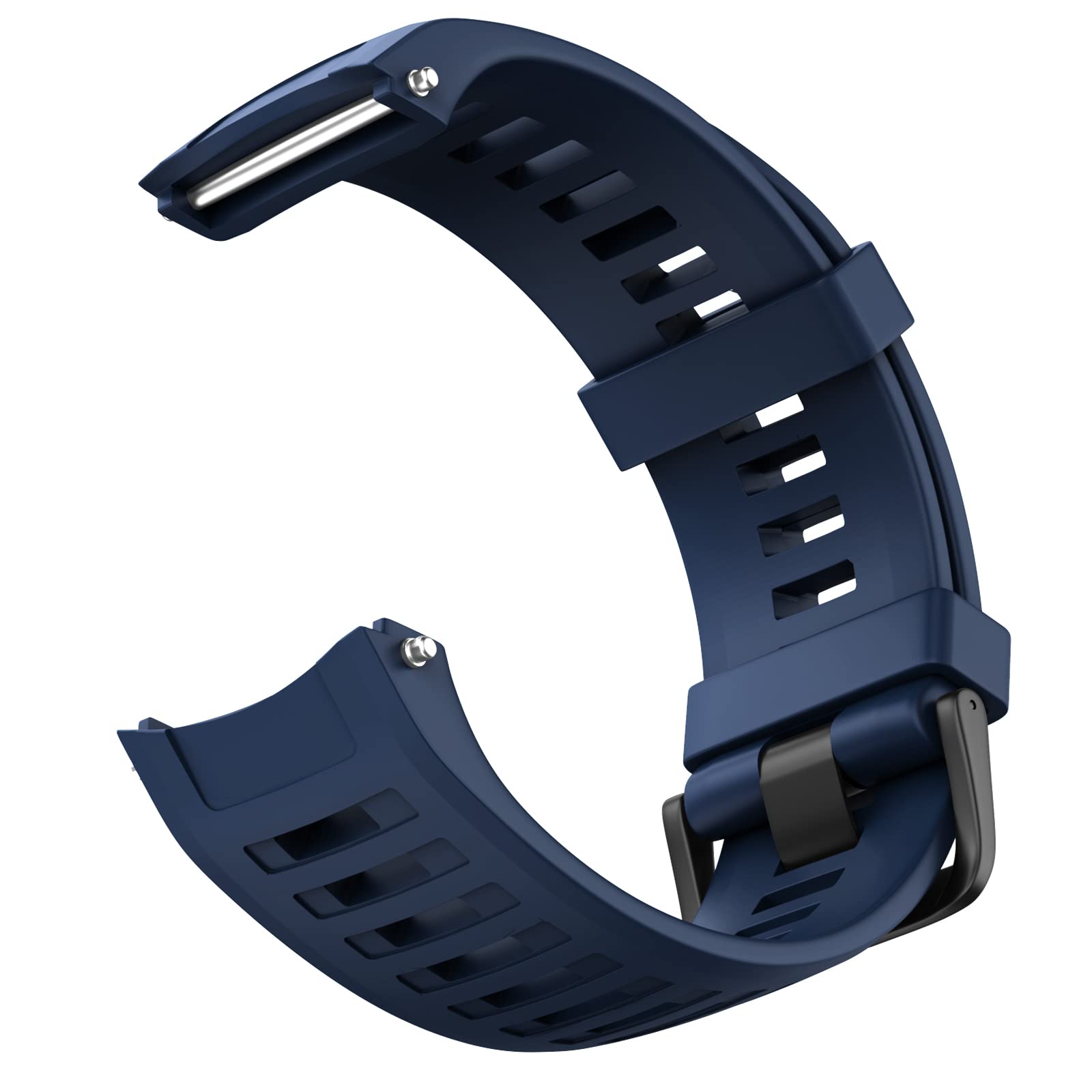 OVERSTEP Cinturino Per Garmin Instinct 3 45mm, Bracciale Sportivo In Silicone Con Sgancio Rapido, 22mm, Nero