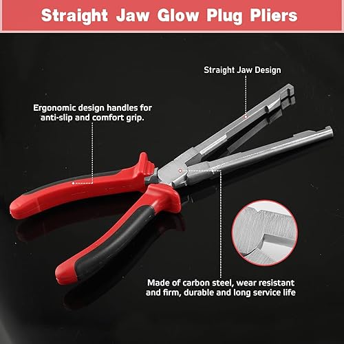 Miniatura 2 de SPEEDWOX Alicates de removedor de abrazadera de la herramienta del conector de la bujíbula recta para motores diesel