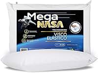 Nap Travesseiro Nasa Alto Mega Viscoelástico Altura 14cm Visco D40 Premium Capa 100% algodão para fronhas 50x70cm - Branco