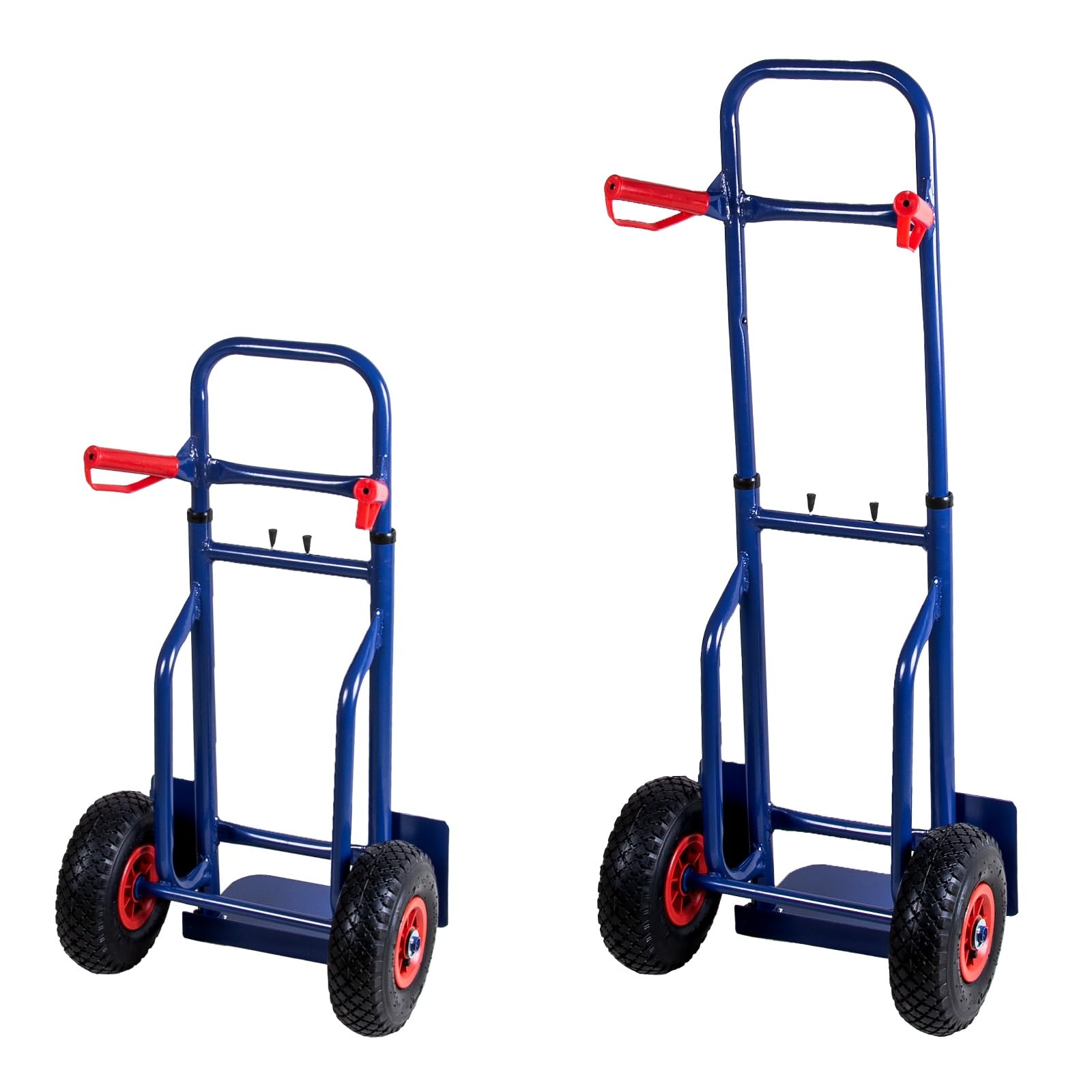 Carrello pieghevole in tubo di acciaio, portata 200 kg, con profilo in gomma, con impugnatura ergonomica