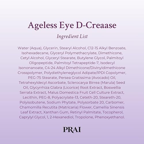 Miniatura 7 de PRAI Beauty Ageless Eye D-Crease, Crema de ojos antienvejecimiento para ojos de aspecto instantáneo sin edad, crema para debajo de los ojos