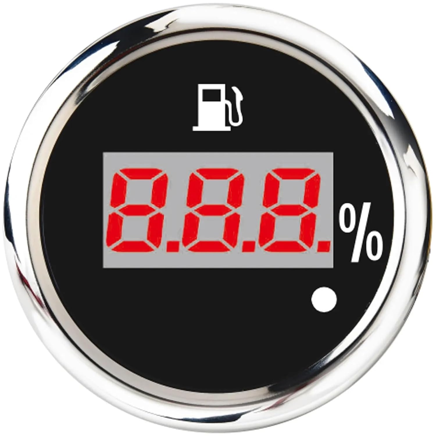 Auto Digital 52mm Fuel Level Gauge with Alarm Light 0-190 Ohm 240-33ohm Oil Tank Indicator Meter Fuel Level 12V 24V(Lavender)