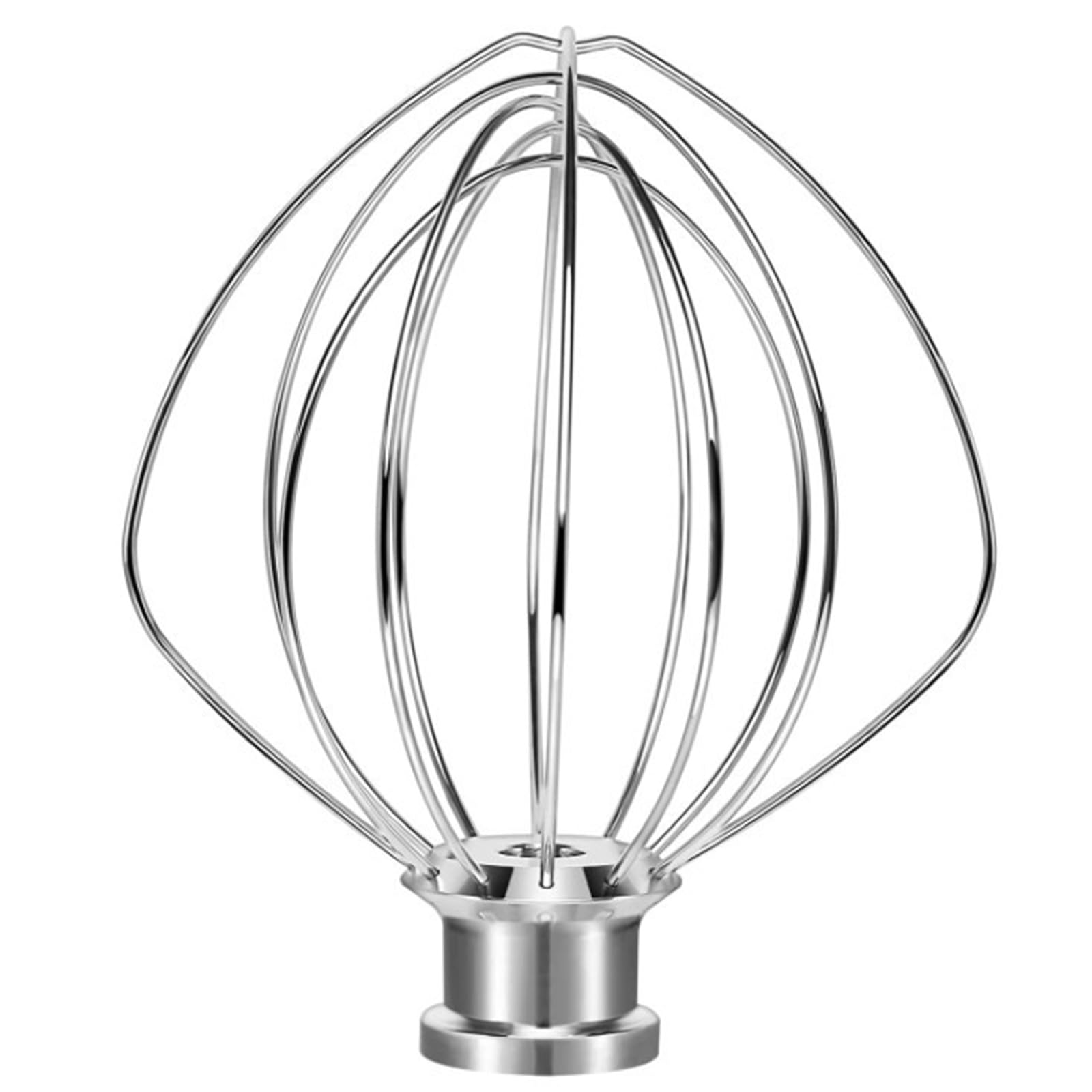 Obotsnoi Stainless Steel Whisk Attachment for 4.5 Quart Tilt-Head Stand Mixer 6-Wire Whip Mixer Attachment Wire Whisk for Eggs Food Preparation Tool