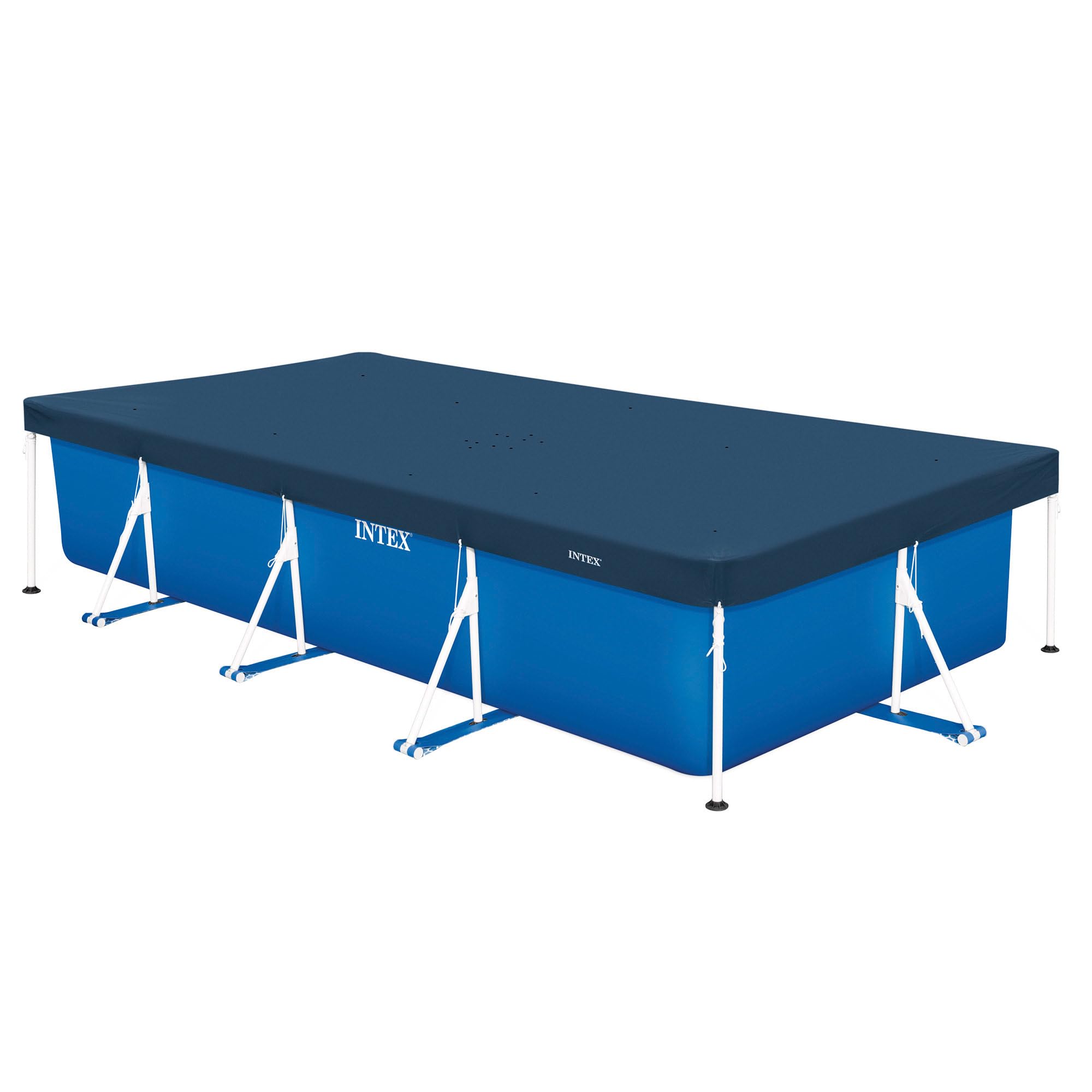 INTEX Poolabdeckung rechteckig (450x220x20 cm) für Frame Pools, Winterabdeckplane Sommerabdeckplane (28039) | Winterabdeckplane, Sommerabdeckplane, Modell 28039