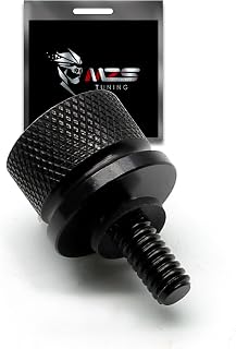 MZS Motorcycle Seat Bolt Screw, 1996-2024 Black Aluminium 1/4"-20 Screw Accessories Compatible with Dyna Sportster Softail Road King Electra Street Glide Tr CVO