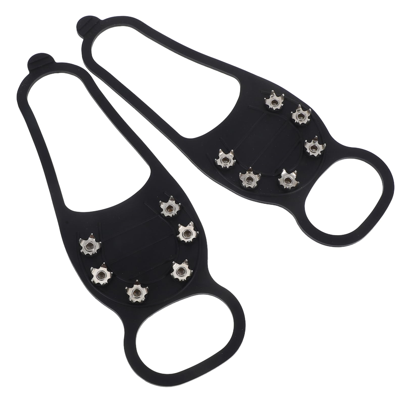 BESTonZON Snow Anti-Skid Shoe Covers Ice Cleat Spikes Silicone Grips Compact Design for Hiking Trekking