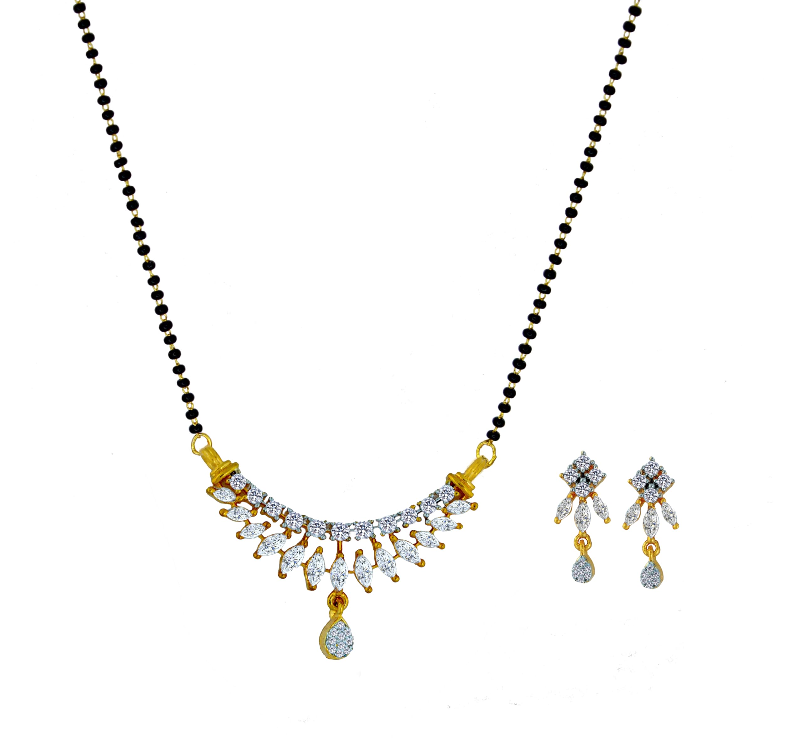 See full amazon price history chart for JEWELOPIA White and Gold American Diamond Designer Mangalsutra tanmaniya Chain with Earrings for Women JEWELOPIA White and Gold American Diamond Designer Mangalsutra tanmaniya Chain with Earrings for Women (B09FFGZXV5) Amazon Price History, Amazon Price Tracker