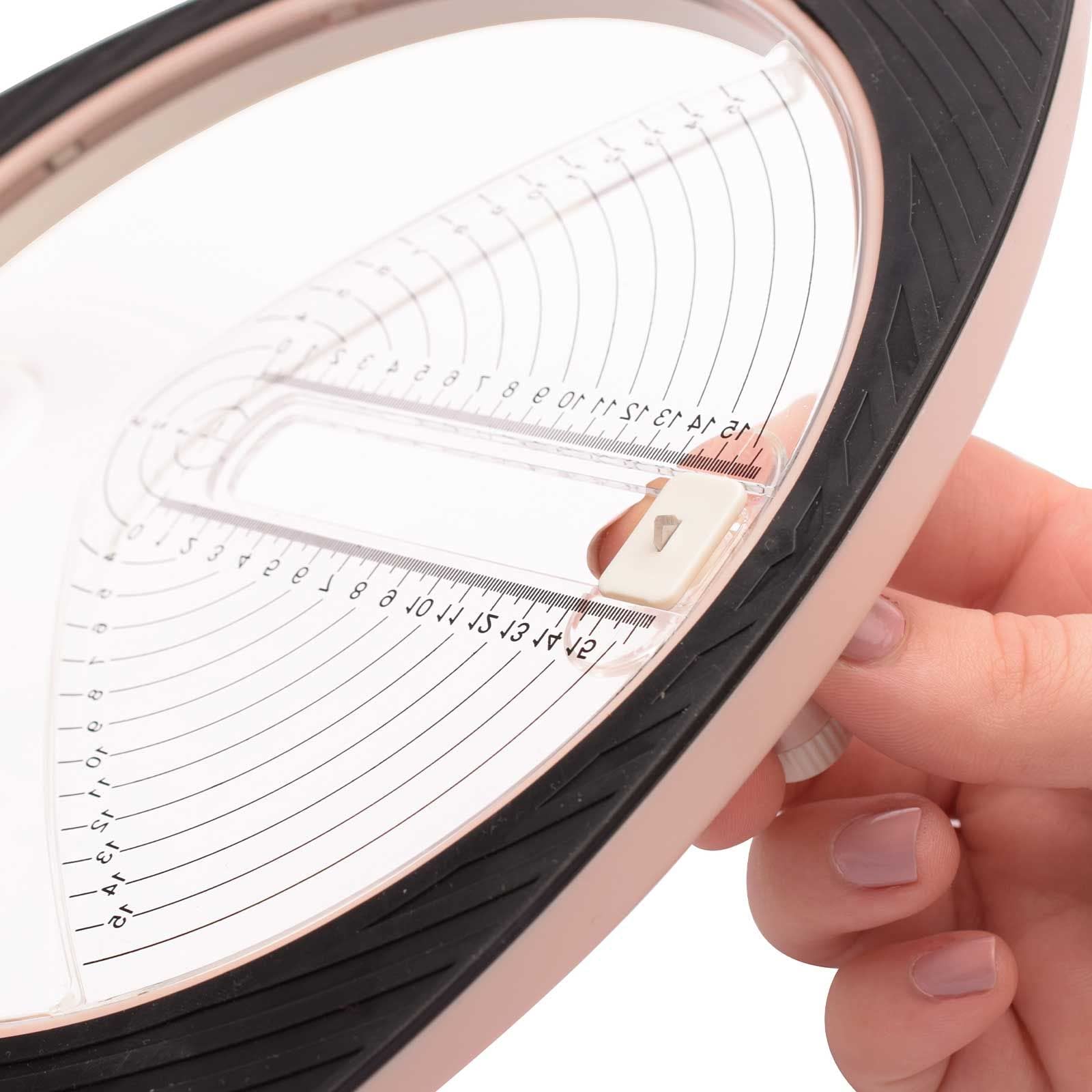 Vaessen Creative Cirkelsnijder 2,5 tot 15 cm – Verstelbare Circle Cutter met 3 Reservemesjes – Hobbygereedschap voor Kaarten Maken, Scrapbooking en Knutselen met Papier en Karton