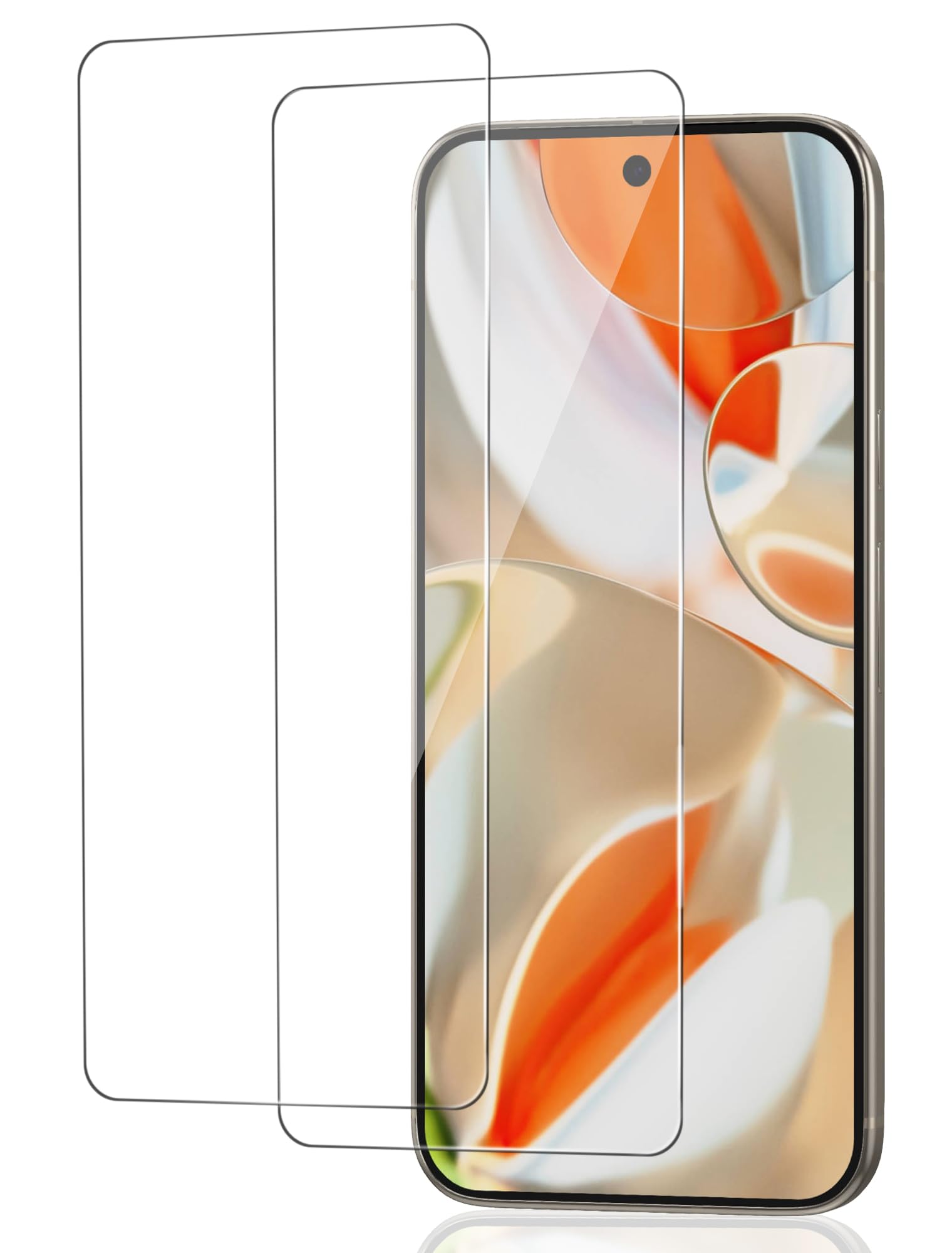 ICESPRINGTempered Glass Screen Protector for Google Pixel 9 Pro XL, Pack of 2 Fingerprint ID Tempered Glass Screen Protector for Google 9 Pro XL Screen Protector, 9H Hardness Protective Glass for