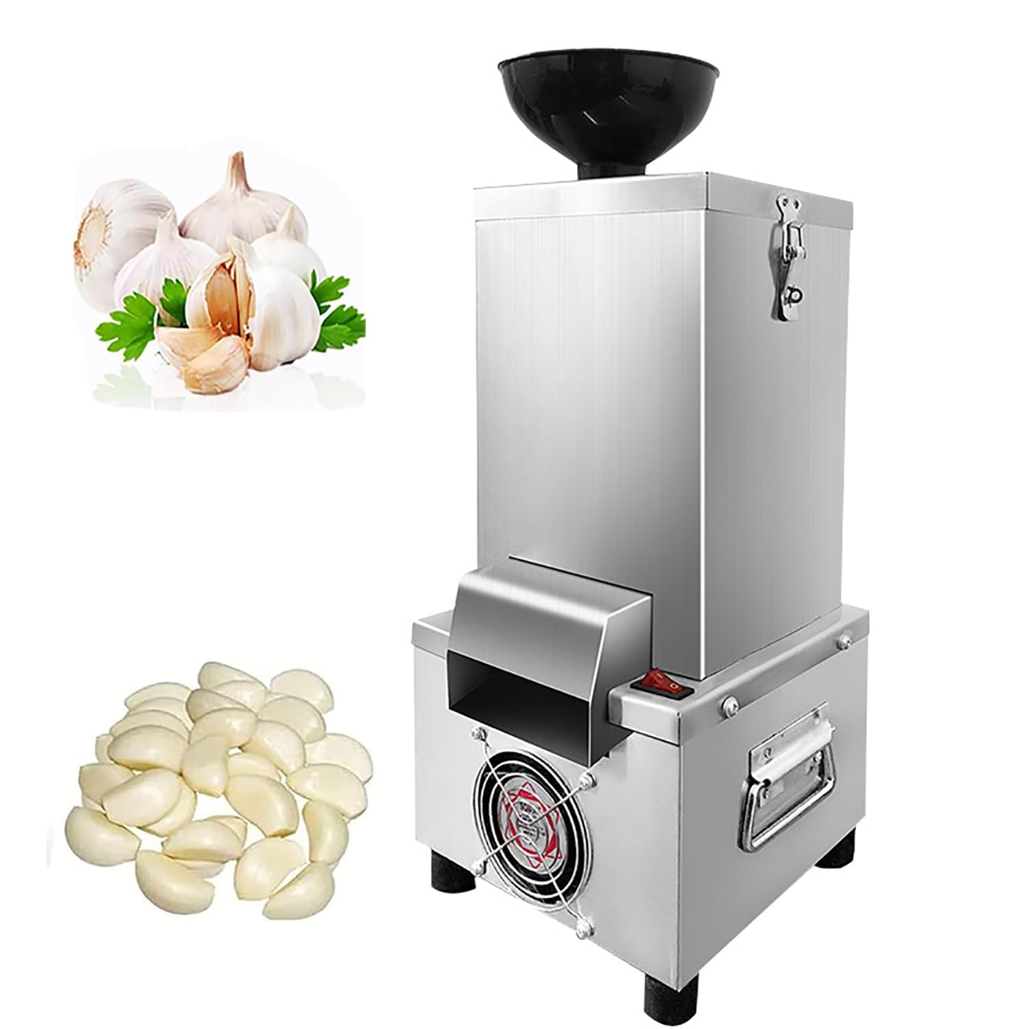 TBLOTYD Garlic Peeler Garlic Skin Commercial Electric Garlic Peeler, 20-25KG/H Garlic Peeling Machine, Stainless Steel Body, Fast and Labor-Saving, Removable for Cleaning