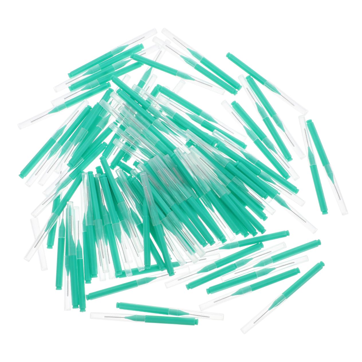 Scovolino Interdentale 200 Pezzi in Pp Acciaio Inossidabile | Impugnatura Ergonomica, Setole Morbide Lavabili, Design Portatile Verde per Igiene Orale