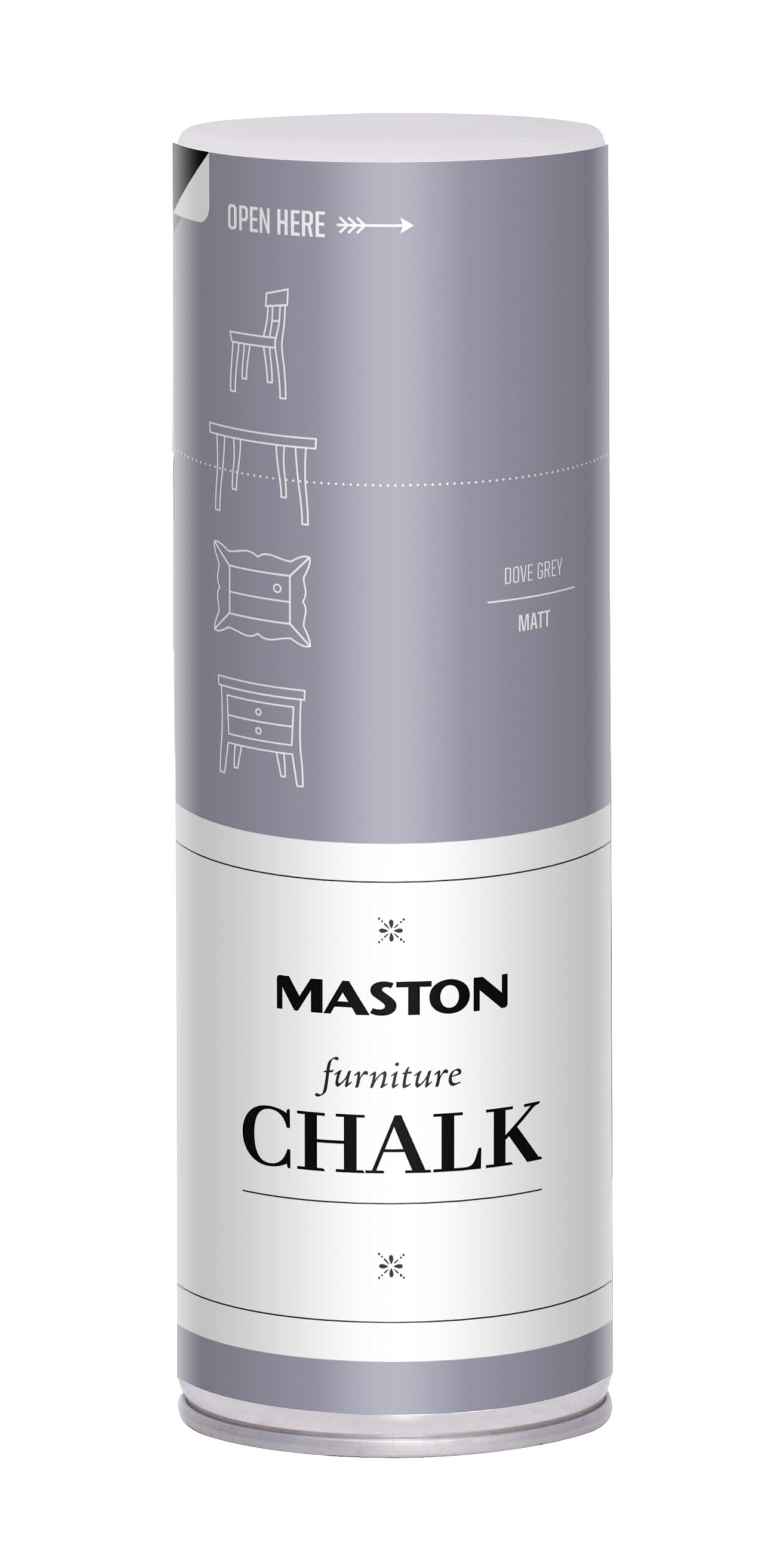 Maston Spray Paint Furniture Chalk Matt Dove Grey 400ml