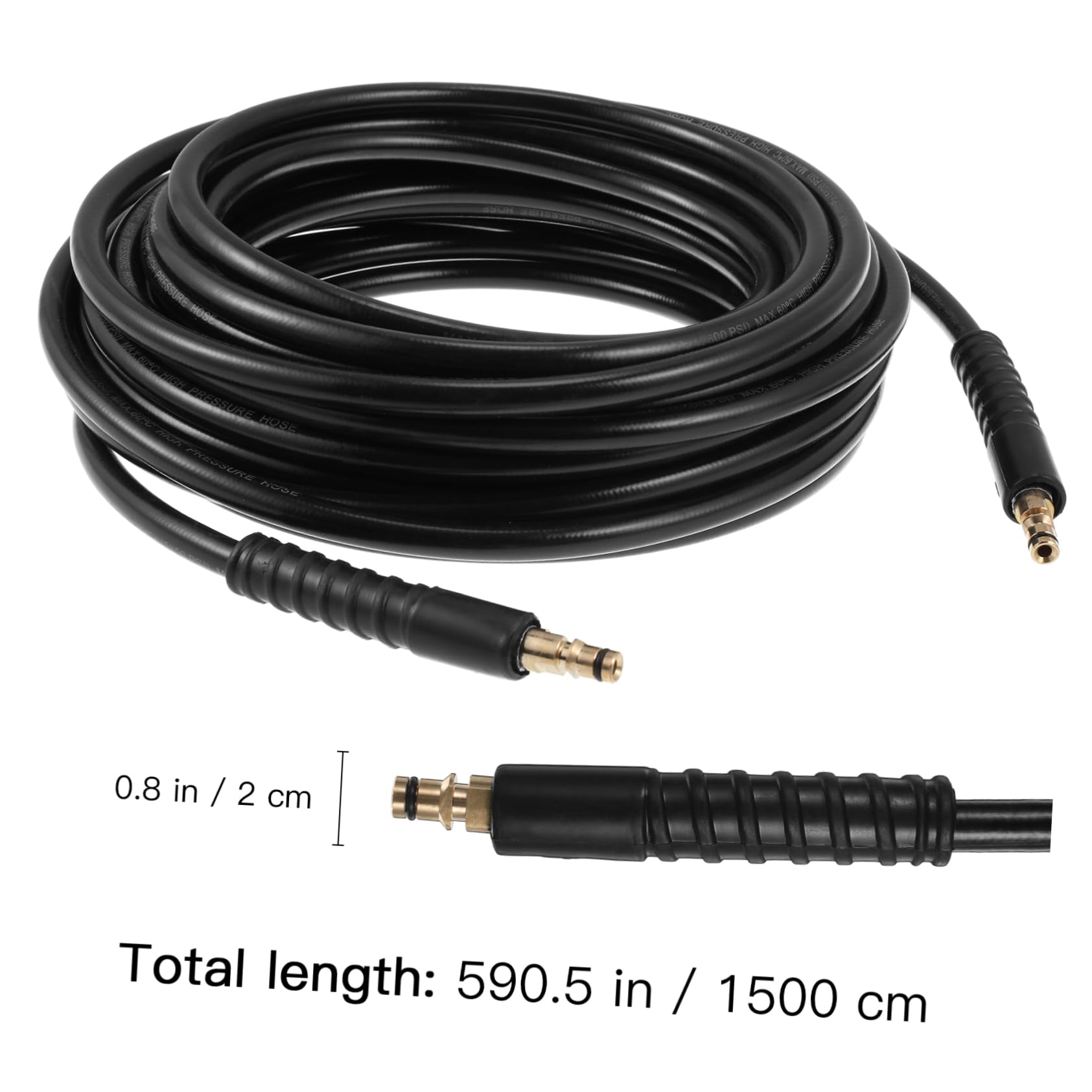 MUCKLILY Hose Extension for Pressure Washers 15m Long Easy to Universal Car Floor Washer Hose