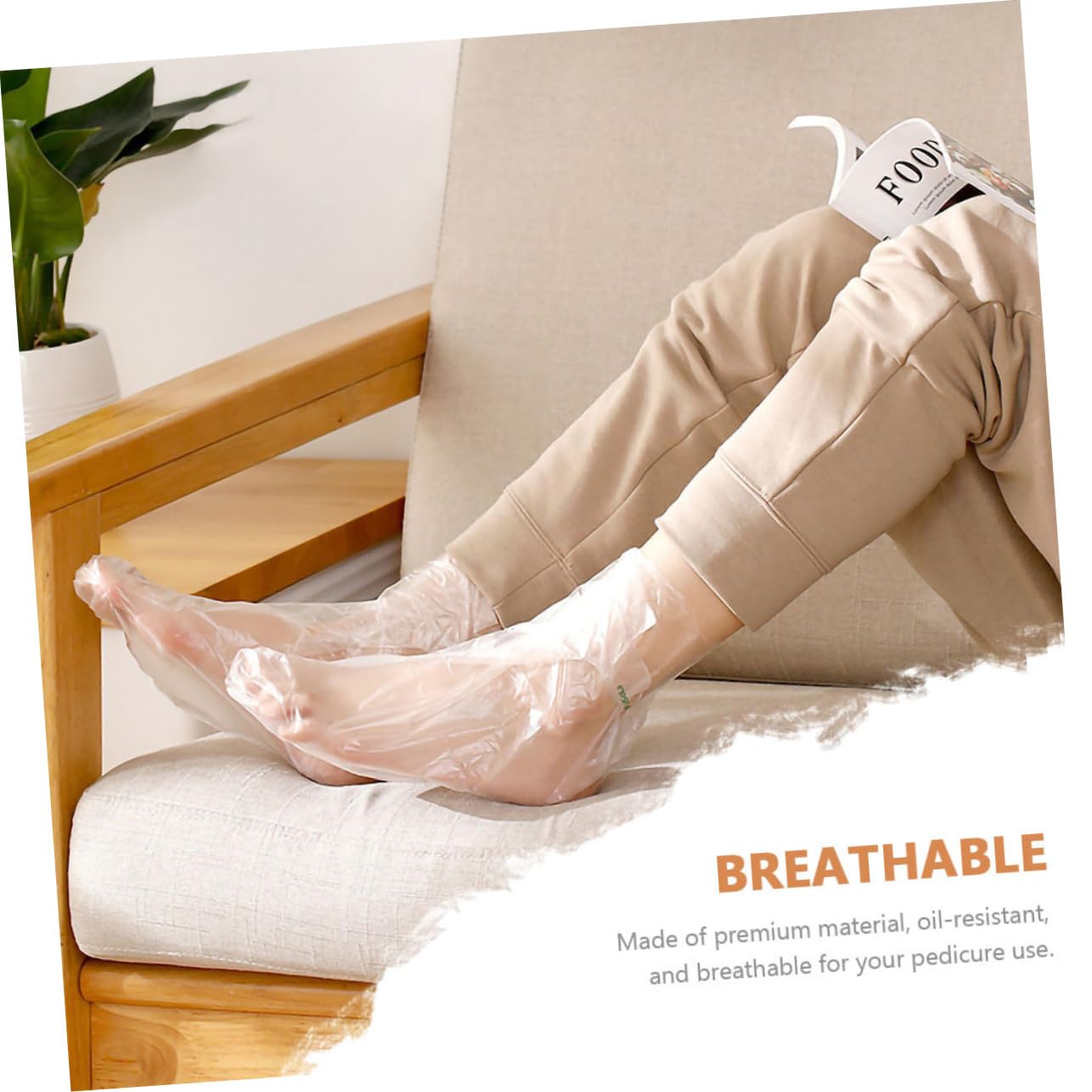 minkissy Foot 100pcs Foot Mask Moisturizing and Waterproof Shoe Cover Detoxifying