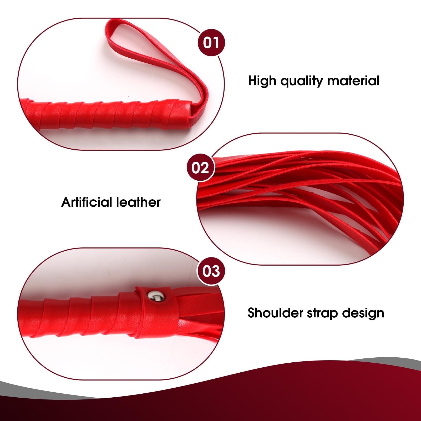 Martinet Pour Adulte Fouet équestre En Cuir Frangé - Cravache Souple Pour Cheval Avec Poignée Anti-dérapage - Noir Fouet En Cuir Pour Chevaux
