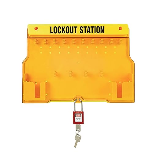 Estación de etiquetado de bloqueo, estación Loto para 10 candados de seguridad, estación de bloqueo y etiquetado con 1 candado y sin otro equipo,