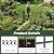 TOPIRON 3-Layer Garden Fence with Gate, 32in(H) x 23ft(L) 10 Panels, Animal Barrier Dog Fence Outdoor for Yard, No Dig Fence for Dogs, Rabbits