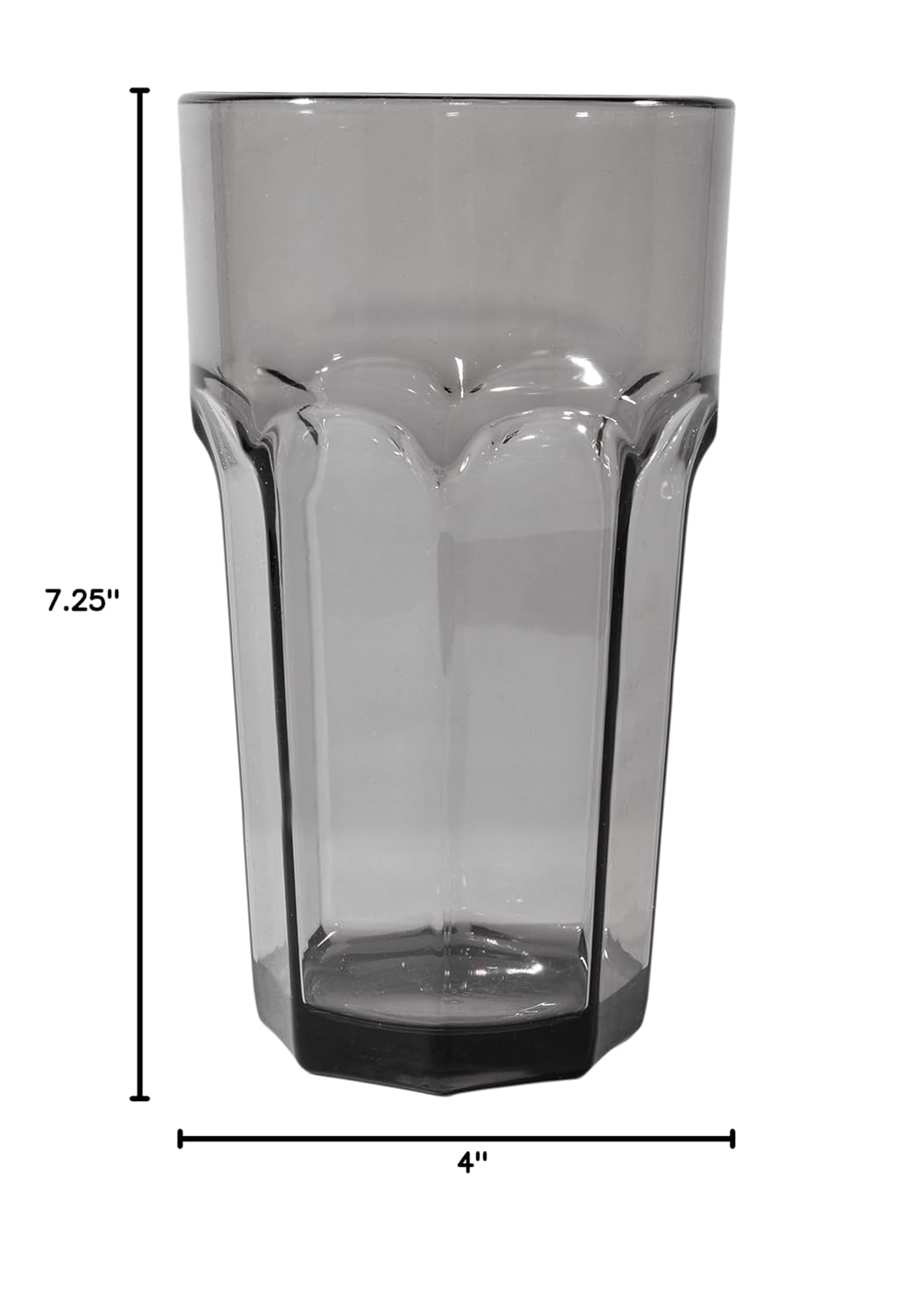 Carlisle FoodService Products Louis Tall Tumbler for Restaurants, Catering, Kitchens, Plastic, 32 Ounces, Smoke - Image 5