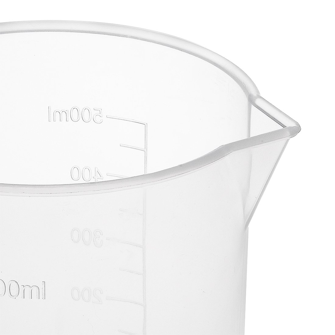 uxcell Lot de 3 gobelets doseurs en polypropylène blanc transparent 500 ml