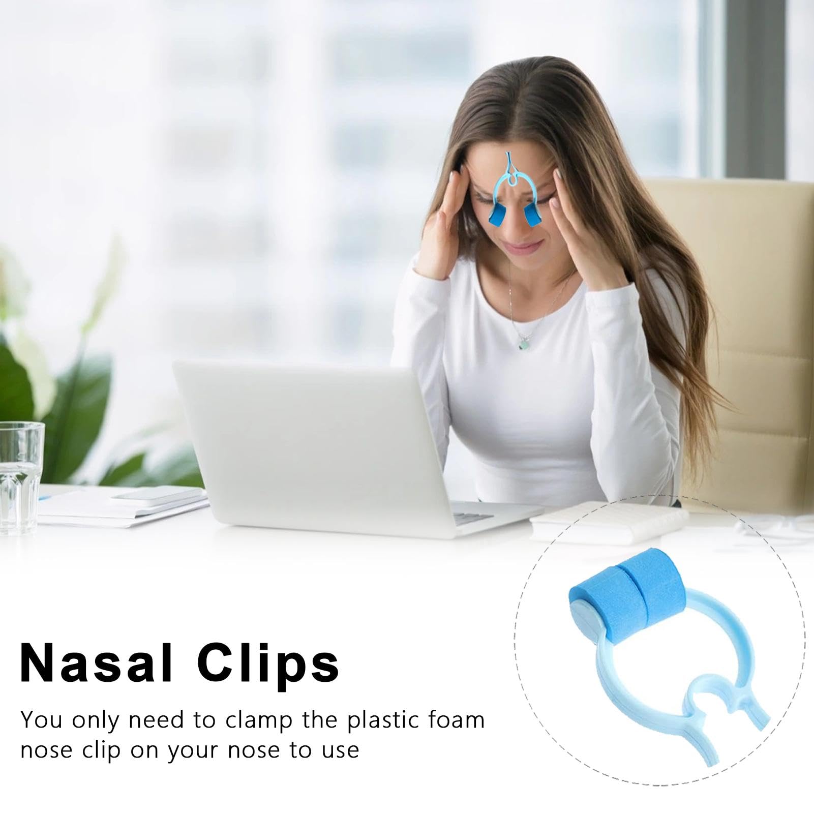 Pince Nez Pour Natation Et Saignements - Clip Nasal Bleu Confortable Enfants Et Adultes