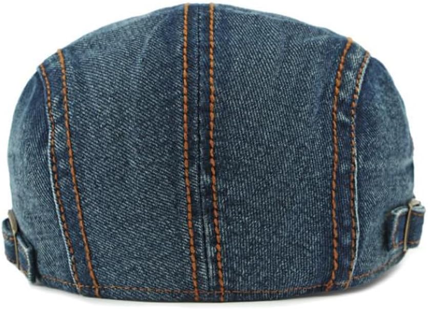 Denim Newsboy Hats Flat Cap for Men Women Adjustable Ivy Gatsby Cabbie Driving Hat - Image 5