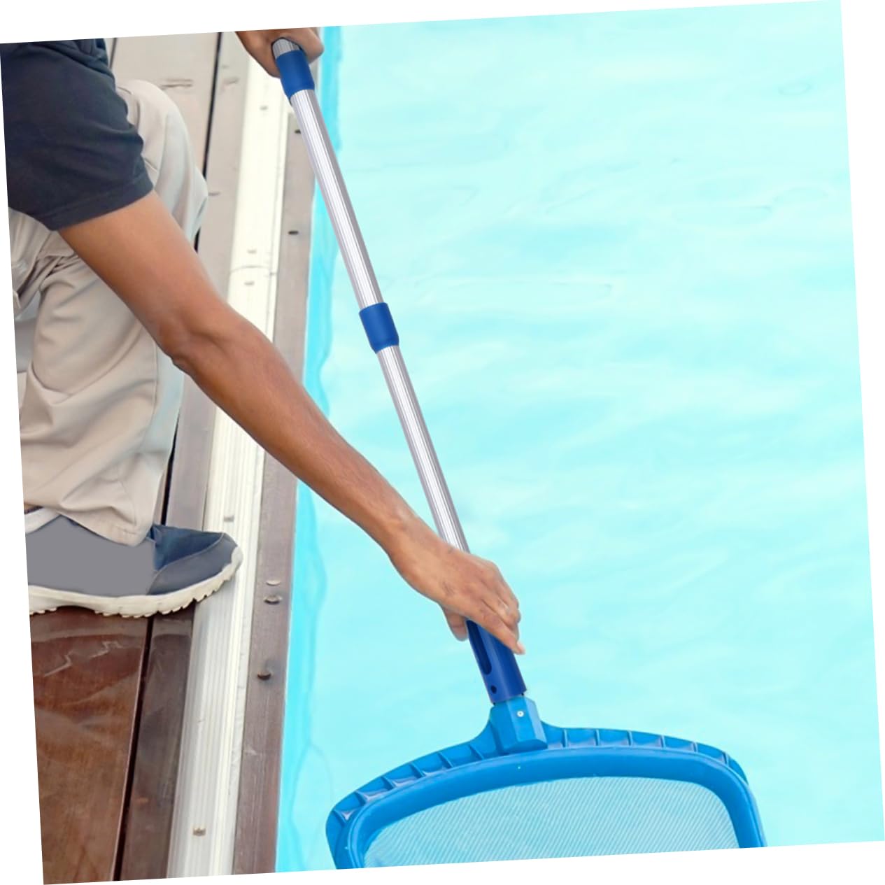 2piezas Pértiga Telescópica Salvavidas De Aluminio Extensible para Piscina para Pesca para Limpieza De Piscinas y Uso Lagos