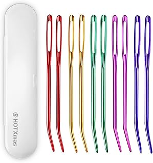 10Pcs Yarn Needles Large Eye Weaving Needle, Yarn Darning Tapestry Needle Bent Sewing Needle, with Bent Needles Mini Storage Box