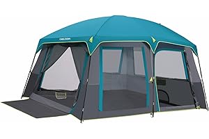 CAMEL CROWN 10 Person Family Camping Tent, Outdoor Tent with 2 Doors,...