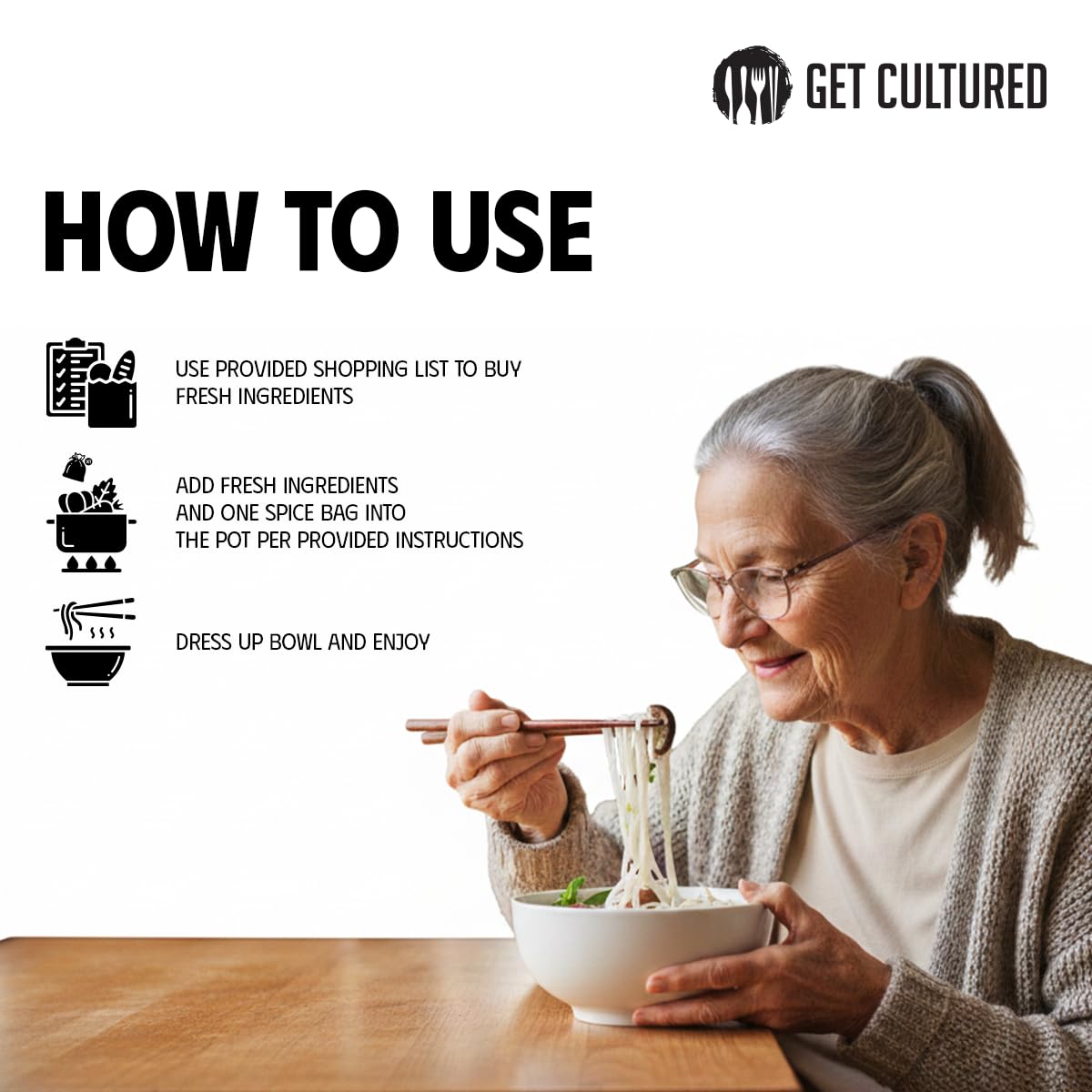 Get Cultured Box Beef Pho Soup Starter, Authentic Vietnamese Beef Broth Base with Curated Herbs & Spices – Make Fast, Flavorful and Authentic Pho at Home, 3.2 oz (10-12 Servings)