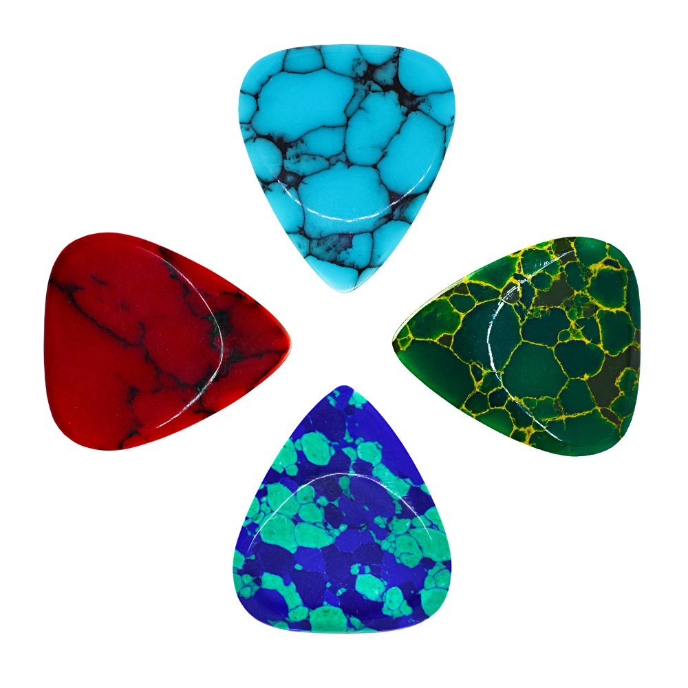 Stone Tones - Set di 4 plettri in pietra ricostruita