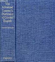The Advanced Learner's Dictionary of Current English B000S6RP72 Book Cover