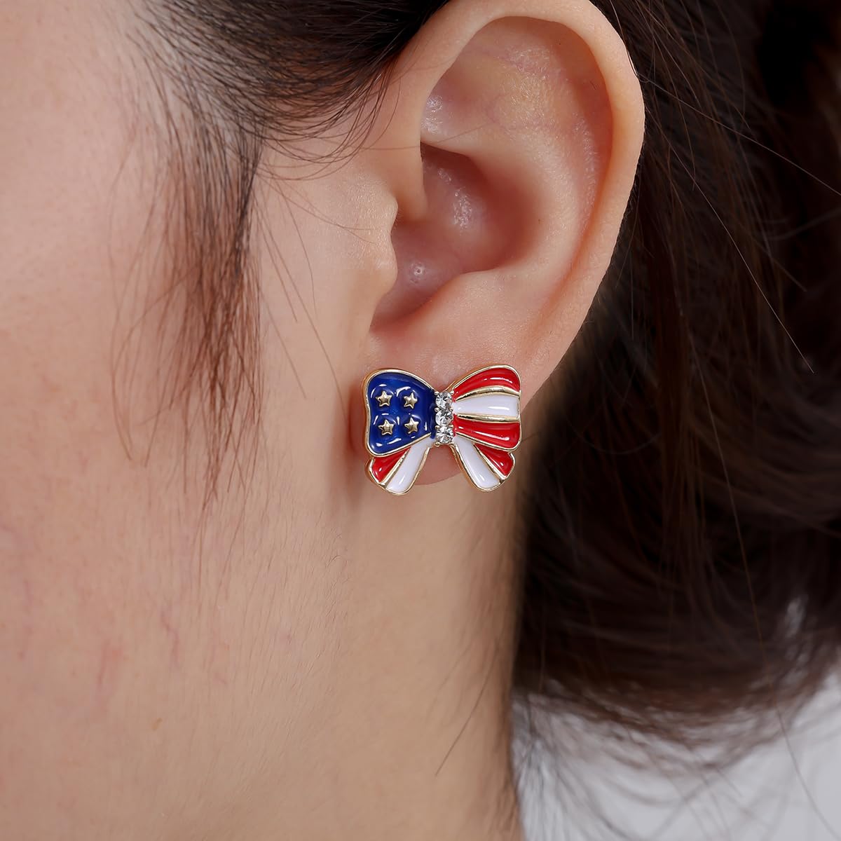 1pair Bow 4th of July Earrings (Bow)