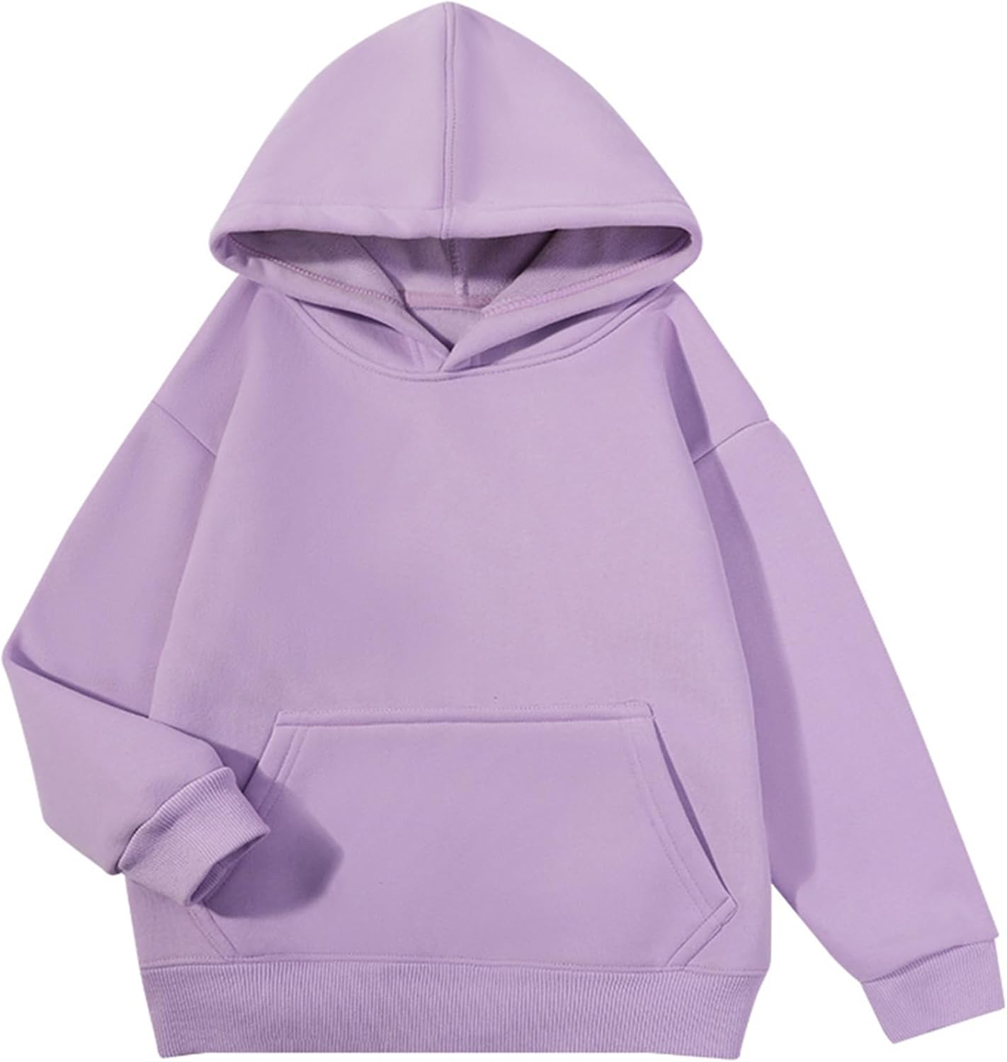 Flygo Unisex Boys Girls Sherpa Hoodie Fleece Lined Hooded Sweatshirt Pullover Sweater Kids Fall Winter Hoodies 5-11Years