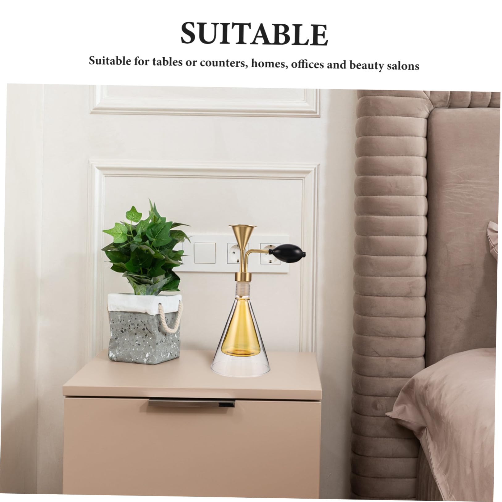 FRCOLOR Diffusore di Fragranze per Spa in Vetro Compatto Oli Essenziali Intercambiabili, Design Raffinato e Adatto per Uso Quotidiano Aromatico