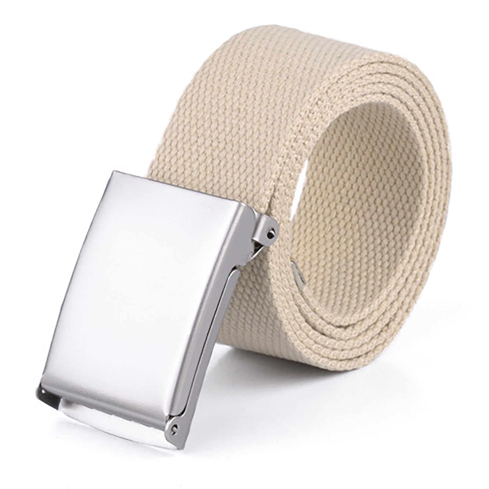 ulafbwur Web Belt Canvas Web Belt Military Style Canvas Convenient, Khaki, S