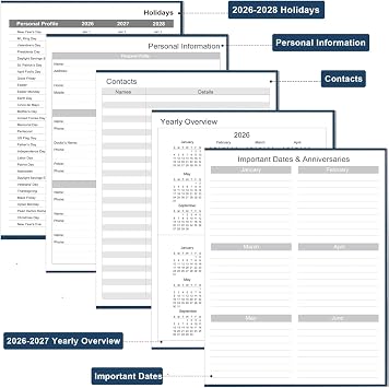 Planner 2026-2027 - 8.5'' 11'' Weekly & Monthly Planner from July 2026 to June 2027, Large Planners 2026-2027 with Pefect Organizer, Fabric Cover, Inner Pocket, Blue