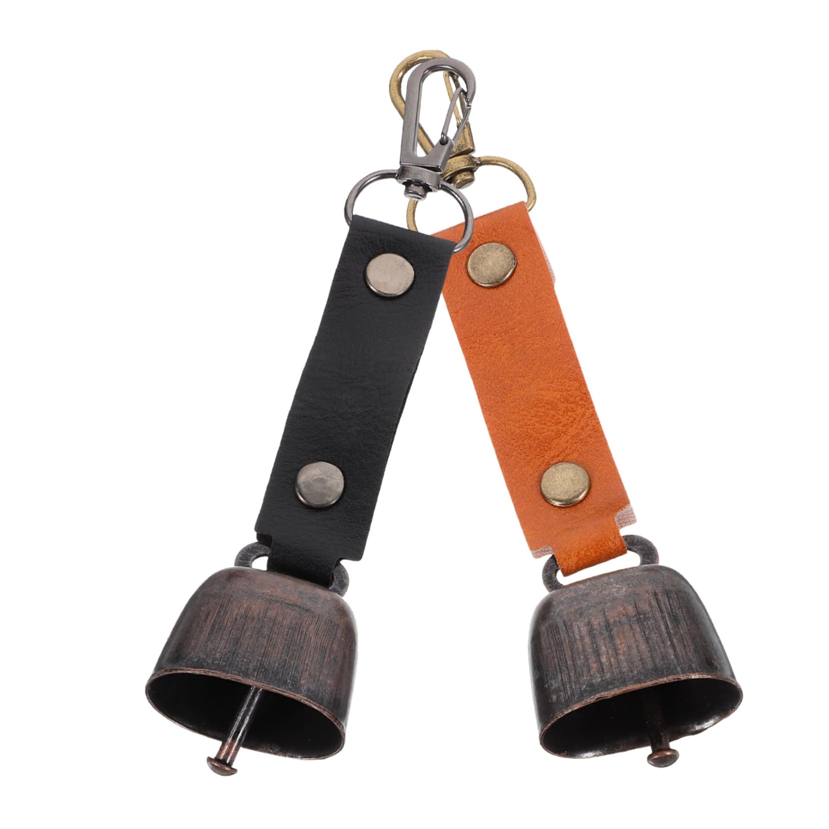 FOYTOKI 2pcs Vintage Bear Warning Bell Sound Lost Pet Bell for Hiking Camping Compact Lightweight Colors