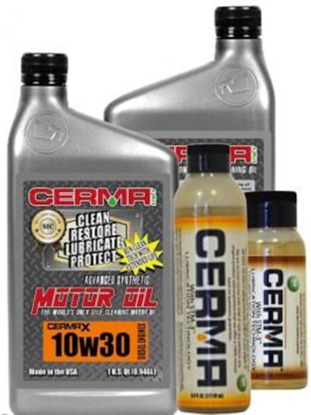 Cermax Diesel Ceramic Synthetic Oil Value Package for Pick Up Truck 17 Quarts 10w30 Diesel Value with Manual Trans