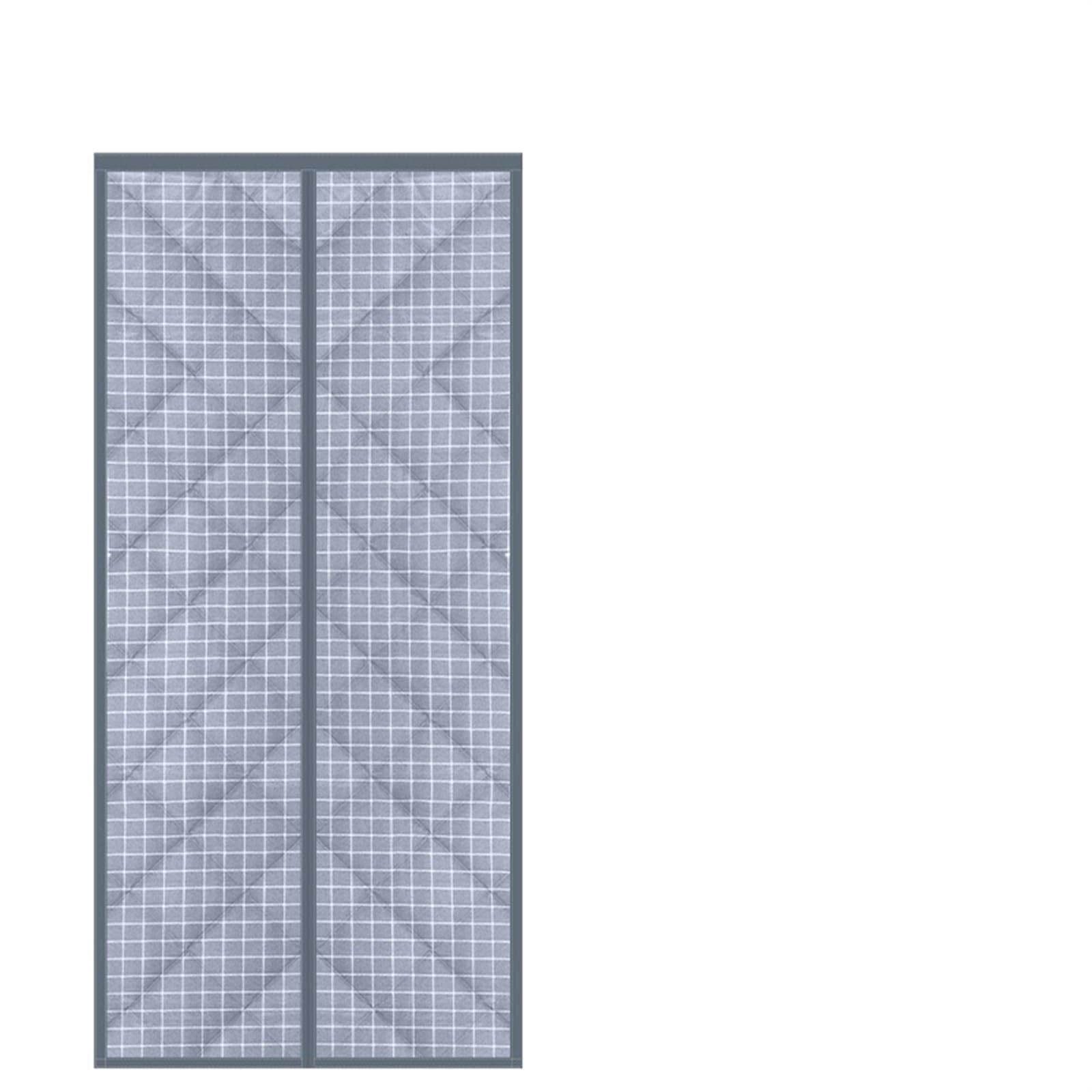 Tenda termica termica per porta d'ingresso, isolata, motivo scozzese, per inverno, freddo, per camera da letto, 85 x 210 cm