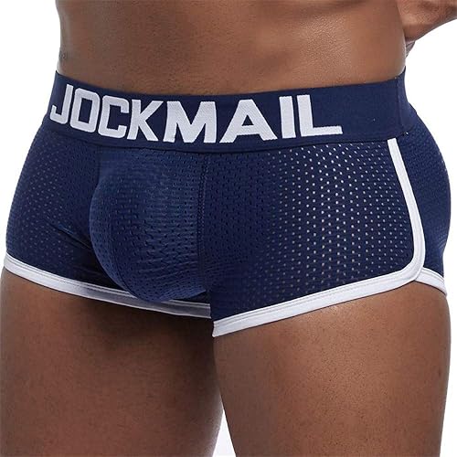Miniatura 6 de JOCKMAIL malla transpirable mejora acolchado cadera sexy boxeador hombres ropa interior extraíble mejora dos almohadillas trasero y almohadilla de