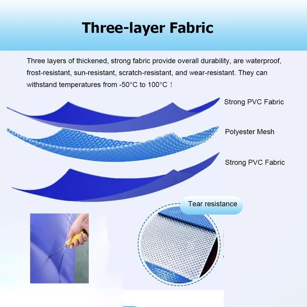 Large Capacity Foldable Emergency Water Storage Soft Bag, 100-5000L PVC Round Portable Water Bladder Containers Tank Barrel(A,1x0.7x0.8m/400L/105.7Gal)