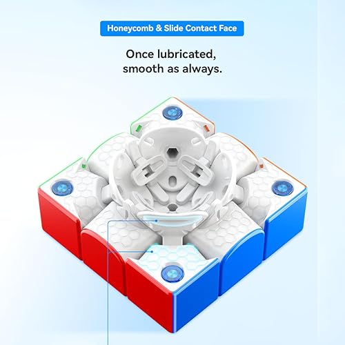 Miniatura 9 de HELLOCUBE GAN 356 M 3x3 Magic Speed Cube sin adhesivo, 3x3 pulgadas, cubo magnético 356M (versión estándar con GES)