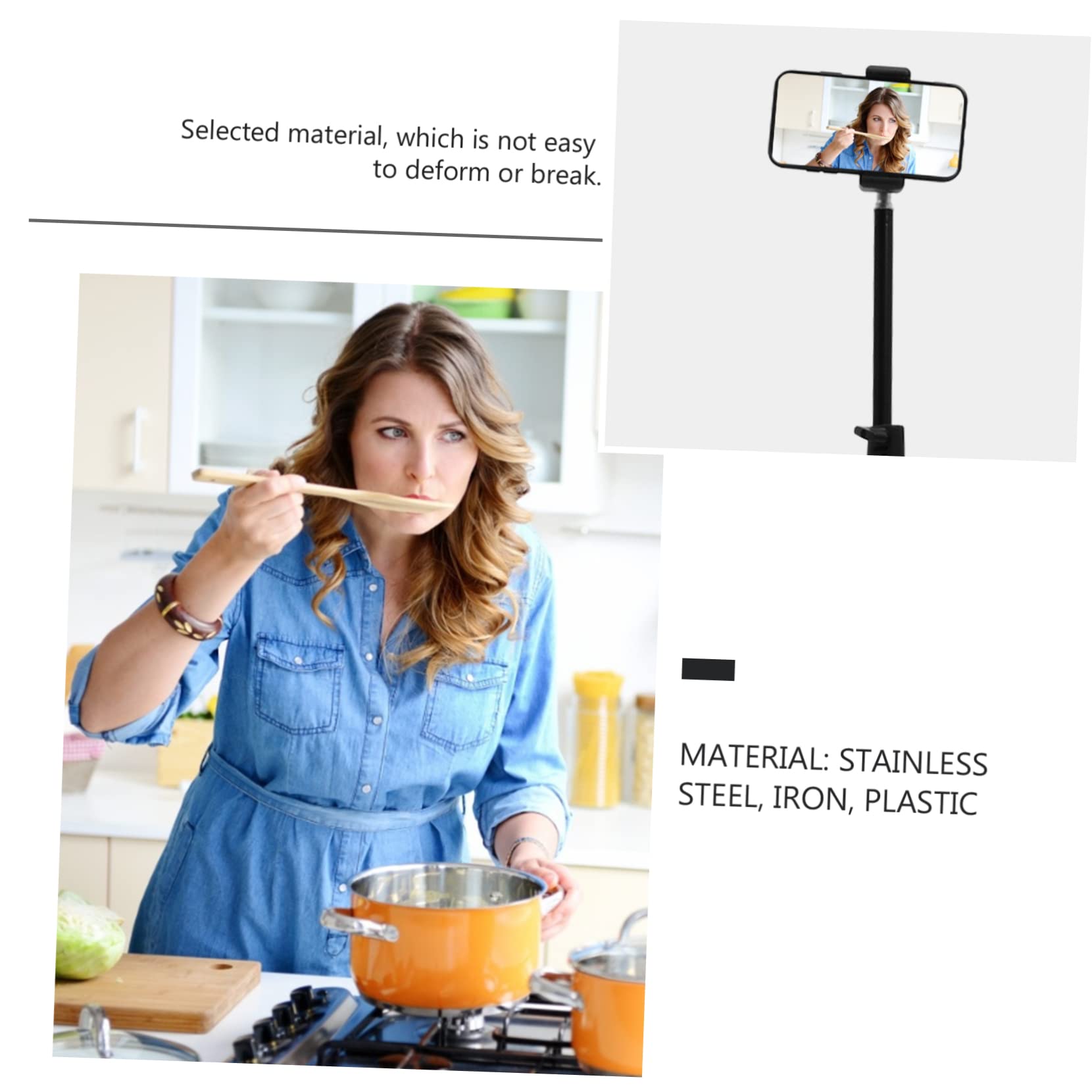 STOBOK 1set Supporto Per Smartphone Per Live Streaming Treppiede Portatile Per Conferenze e Videochiamate Design Elegante e Facile Da Usare Compatibile Con Cellulari e Tavoli Da Metri