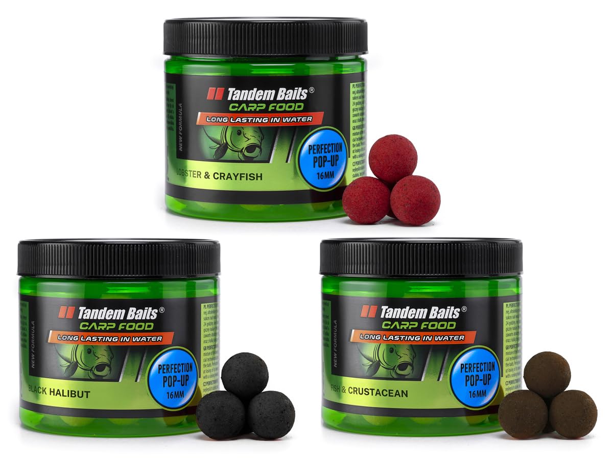 Tandem Baits 3x Carp Food Perfection Pop-Up Fish Flavour Mix | Carp Pop-Ups | Carp Fishing Without Effort | Bait for Big Fish Fishing | Carp Accessories for Professionals & Hobby Anglers 16 mm 70 g โ image 1