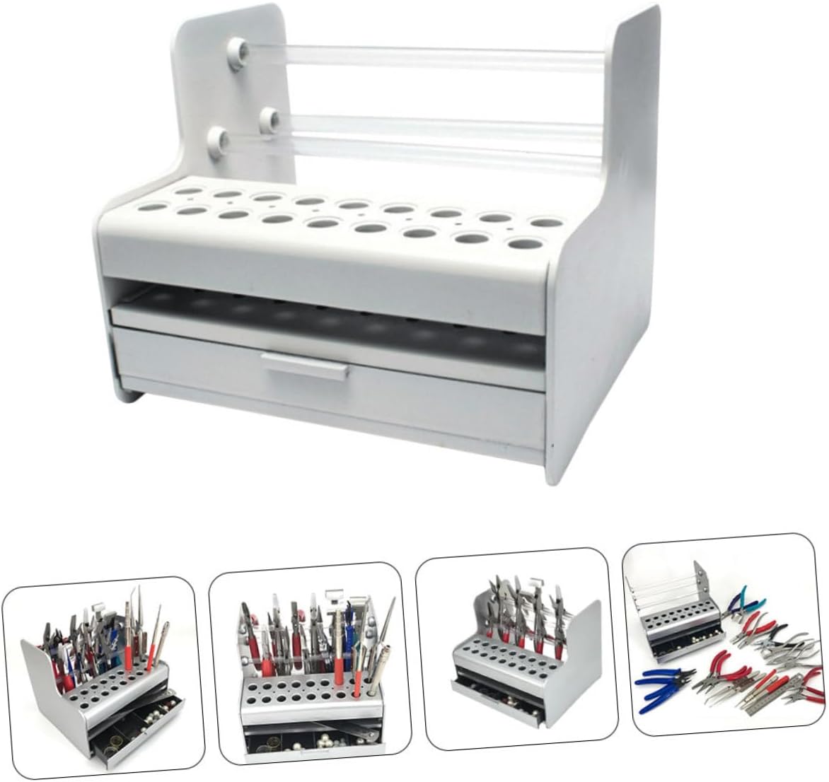 Stationary Organizer Pliers Rack Tool Holder Bracket Sturdy Construction for Workshop